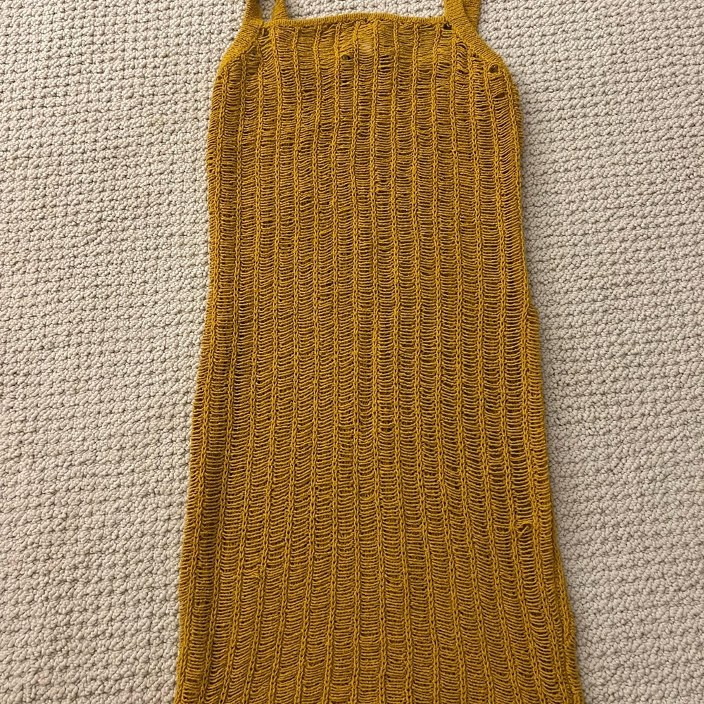 Mustard Yellow Knit Dress